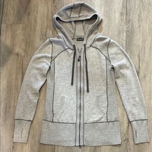 Eddie Bauer Gray Zippered Long Sleeve Hoodie